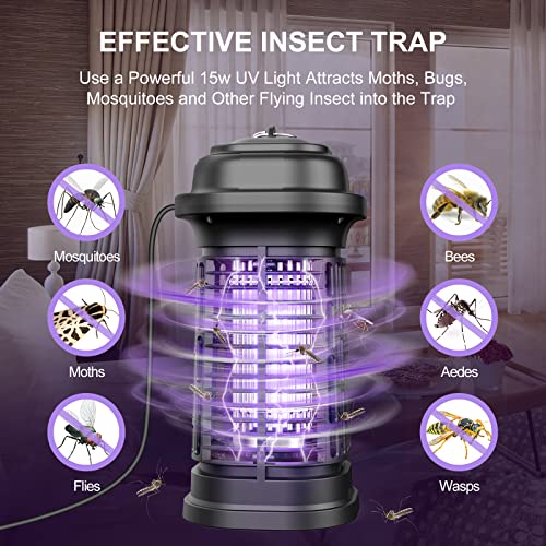 Mosquito Zapper, Meilen Bug Zapper Outdoor, Electric 4000V Fly Zap...