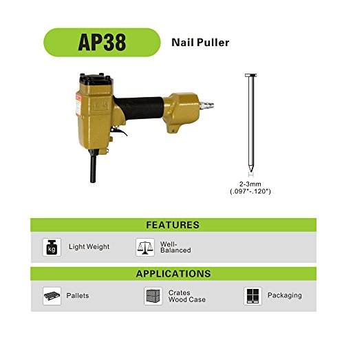 meite AP38 Pneumatic Nail Puller 57-100 Psi Professional Air Nails...