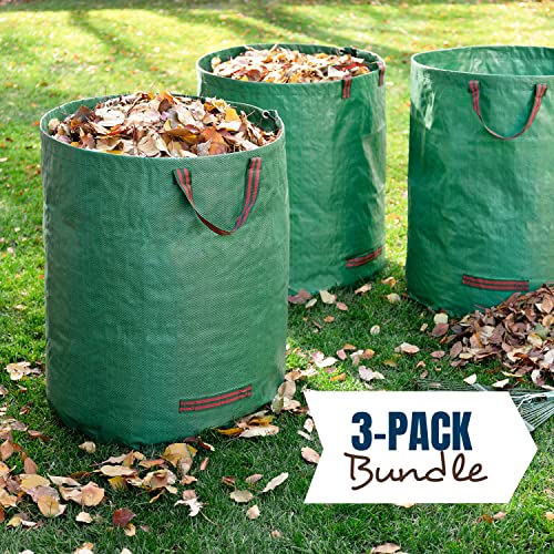MEKKAPRO 3-Pack 72 Gallons Garden Bag - Reusable Yard Waste Bags, ...
