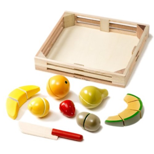 Melissa & Doug Cutting Fruit Set - Wooden Play Food Kitchen Accessory