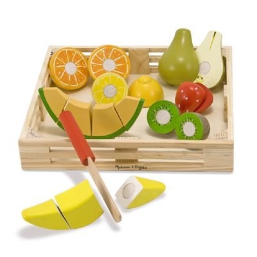 Melissa & Doug Cutting Fruit Set - Wooden Play Food Kitchen Accessory