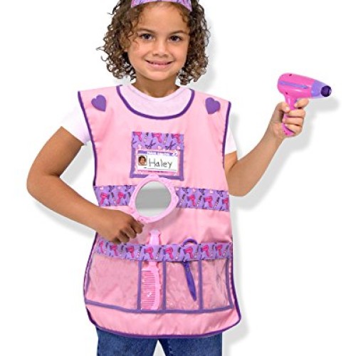 Melissa & Doug Hair Stylist Role Play Costume Dress-Up Set 7 pcs