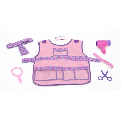 Melissa & Doug Hair Stylist Role Play Costume Dress-Up Set 7 pcs