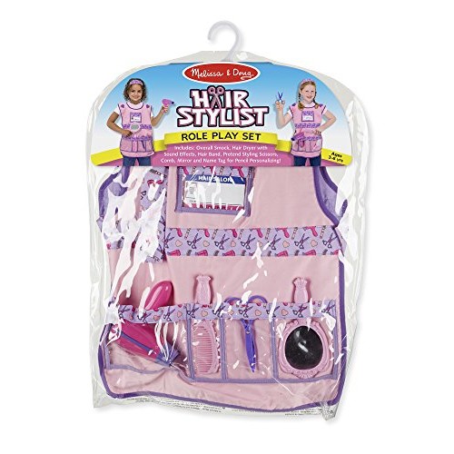 Melissa & Doug Hair Stylist Role Play Costume Dress-Up Set 7 pcs