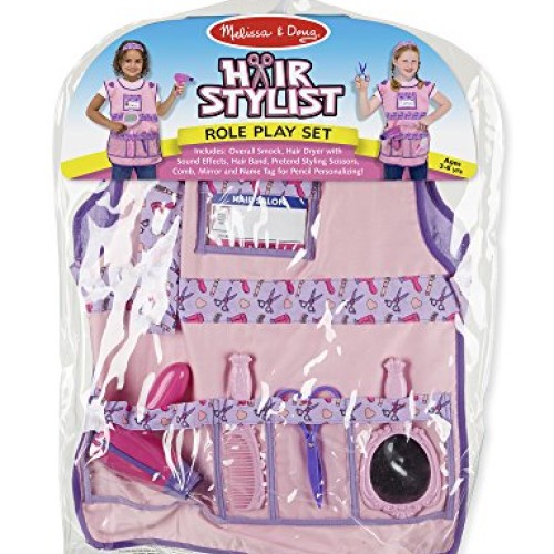 Melissa & Doug Hair Stylist Role Play Costume Dress-Up Set 7 pcs