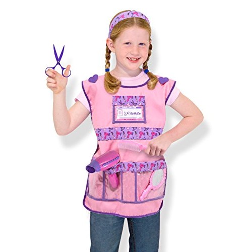 Melissa & Doug Hair Stylist Role Play Costume Dress-Up Set 7 pcs