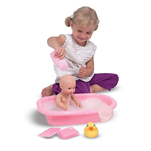 Melissa & Doug Mine to Love Baby Doll Bathtub and Accessories Set ...
