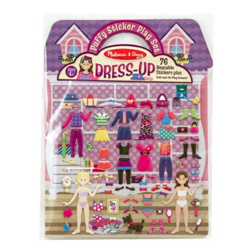 Melissa & Doug Puffy Sticker Activity Book: Dress-Up - 76 Reusable...