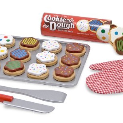 Melissa & Doug Slice and Bake Wooden Cookie Play Food Set