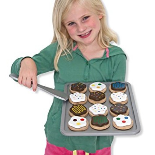 Melissa & Doug Slice and Bake Wooden Cookie Play Food Set