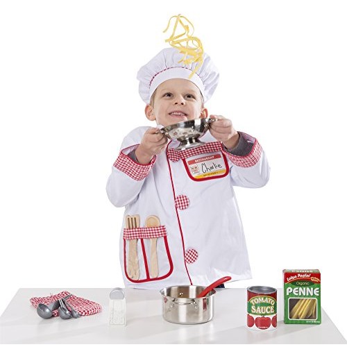 Melissa & Doug Stainless Steel Pots and Pans Pretend Play Kitchen ...