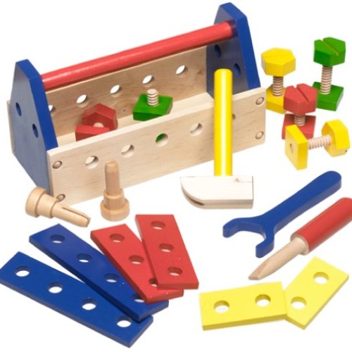 Melissa & Doug Take-Along Tool Kit Wooden Construction Toy 24 pcs