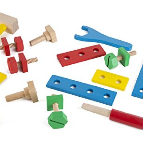 Melissa & Doug Take-Along Tool Kit Wooden Construction Toy 24 pcs