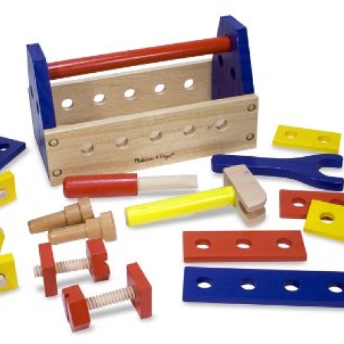 Melissa & Doug Take-Along Tool Kit Wooden Construction Toy 24 pcs