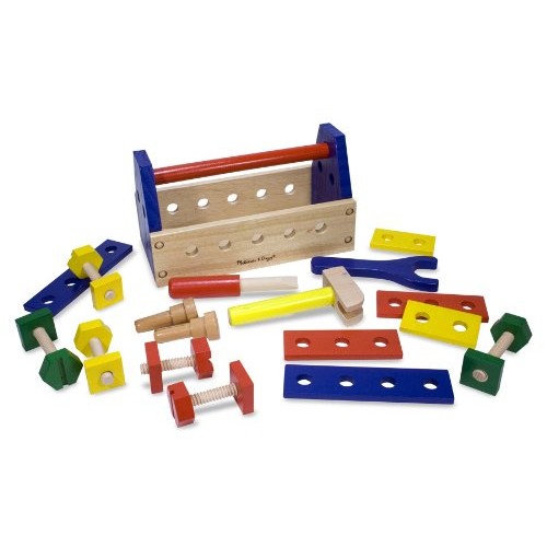 Melissa & Doug Take-Along Tool Kit Wooden Construction Toy 24 pcs