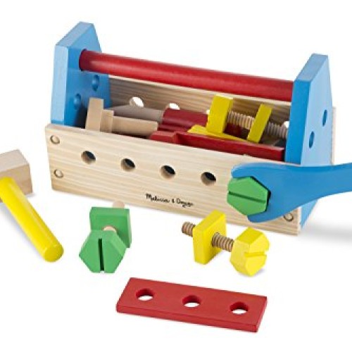 Melissa & Doug Take-Along Tool Kit Wooden Construction Toy 24 pcs