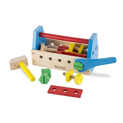 Melissa & Doug Take-Along Tool Kit Wooden Construction Toy 24 pcs