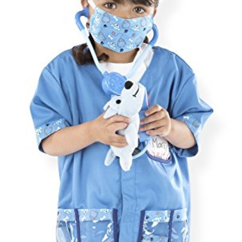 Melissa & Doug Veterinarian Role Play Costume Dress-Up Set 9 pcs