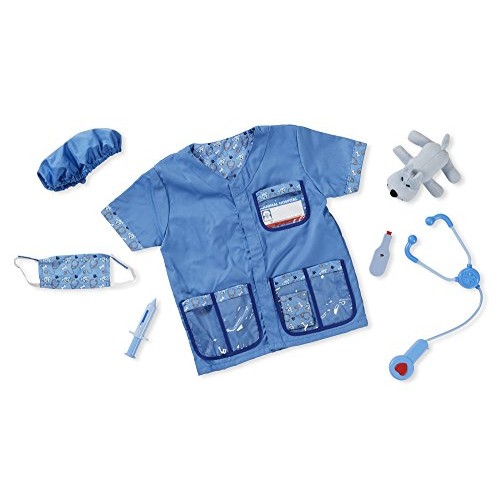 Melissa & Doug Veterinarian Role Play Costume Dress-Up Set 9 pcs