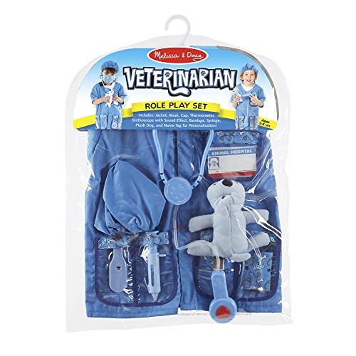 Melissa & Doug Veterinarian Role Play Costume Dress-Up Set 9 pcs