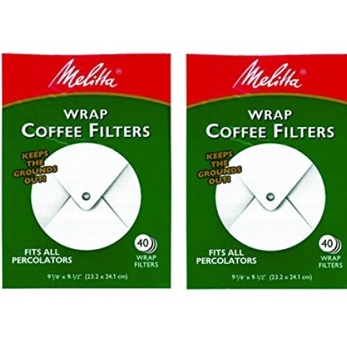 Melitta White Wrap Around Coffee Filter for Percolator Pack of 2