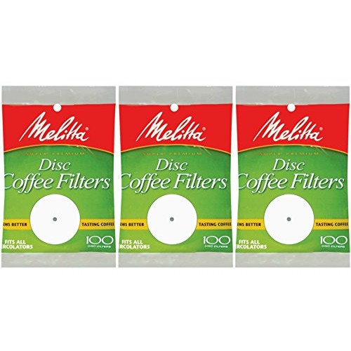 White Disc Coffee Filter, 100 Count Pack of 3