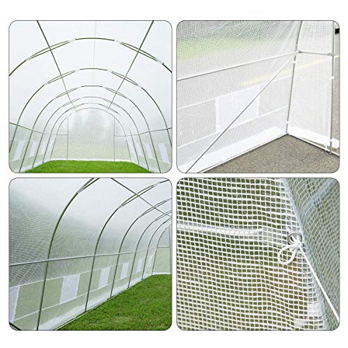MELLCOM 26 x 10 x 6.6 Greenhouse Large Gardening Plant Hot Hous...