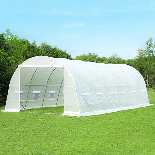 MELLCOM 26 x 10 x 6.6 Greenhouse Large Gardening Plant Hot Hous...