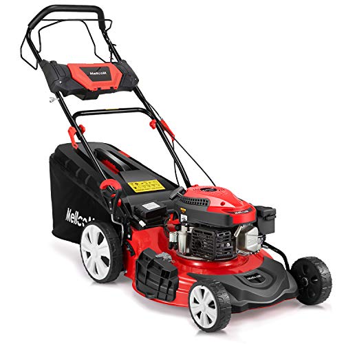 Mellcom Gas Lawn Mower Electric Start 4-Cycle 173cc OHV 21-Inch Tr...