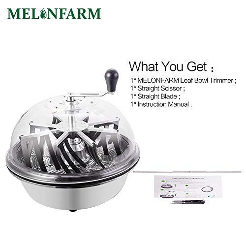 MELONFARM 19 Inch Automatic Bud Leaf Bowl Trimmer Twisted Spin Cut...