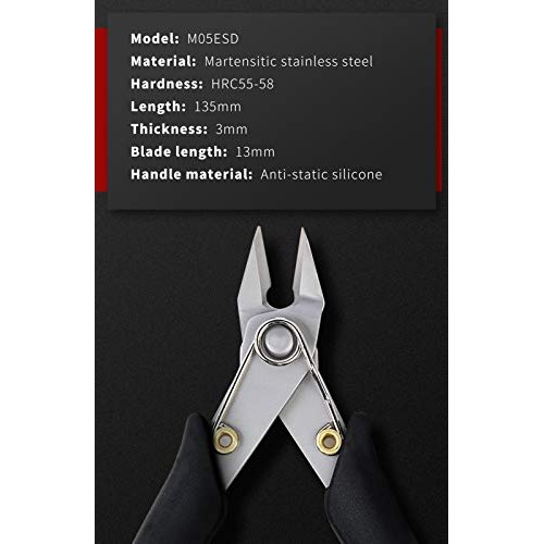 MELORIY ESD Wire Cutter Side Cutter for Electronics Repair, Flush ...