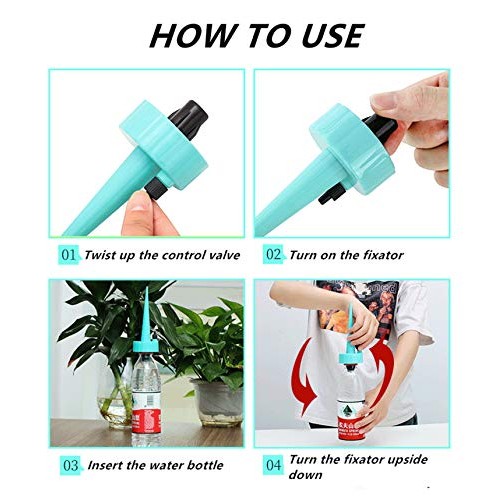 12PCS Self Watering Spikes Automatic Plant Waterer Adjustable Irri...