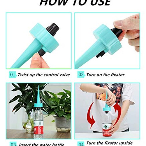 12PCS Self Watering Spikes Automatic Plant Waterer Adjustable Irri...