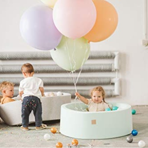 MEOWBABY Foam Ball Pit 35 x 11.5 in /200 Balls Included ∅ 2.75in R...