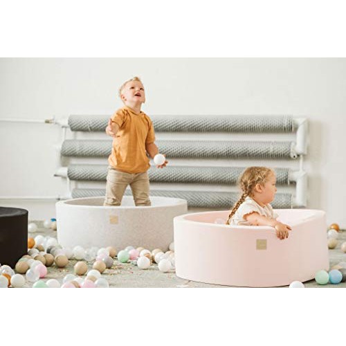 MEOWBABY Foam Ball Pit 35 x 11.5 in /200 Balls Included ∅ 2.75in R...