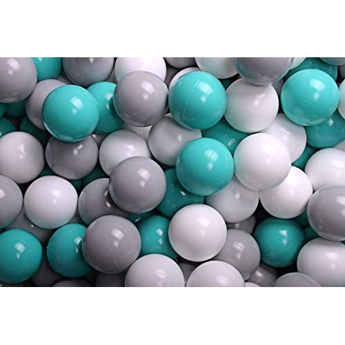 MEOWBABY Foam Ball Pit 35 x 11.5 in /200 Balls Included ∅ 2.75in R...