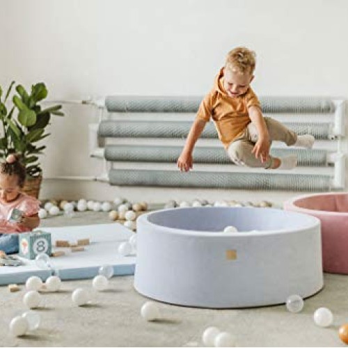 MEOWBABY Foam Ball Pit 35 x 11.5 in /200 Balls Included ∅ 2.75in R...