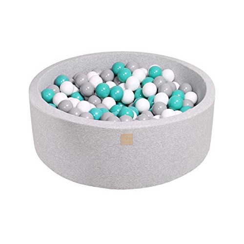 MEOWBABY Foam Ball Pit 35 x 11.5 in /200 Balls Included ∅ 2.75in R...