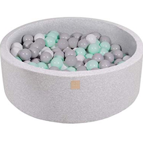 MEOWBABY Foam Ball Pit 35 x 11.5 in /200 Balls Included ∅ 2.75in R...