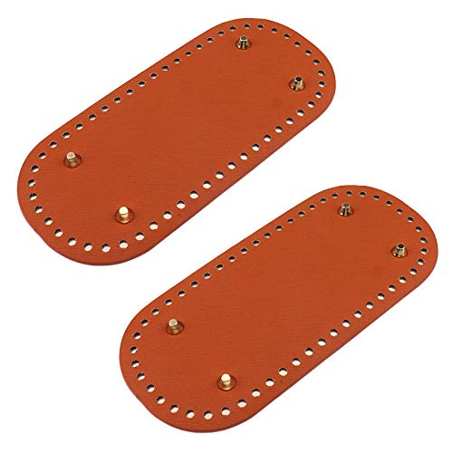 Meprotal 2 Pcs PU Leather 22x10cm Oval Long Knitting Crochet Bag B...