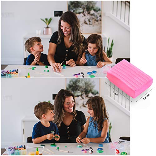 Polymer Clay Kit, 50 Soft & Stretchable Modeling Clay Blocks with ...
