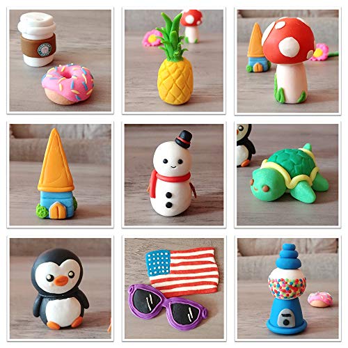 Polymer Clay Kit, 50 Soft & Stretchable Modeling Clay Blocks with ...