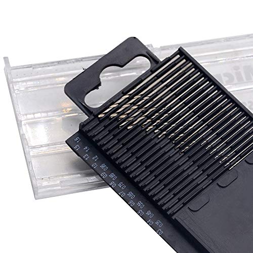 Mesee 20 Pieces HSS Mini Micro Drill Bit Set, 0.3-1.6mm Shank Twis...