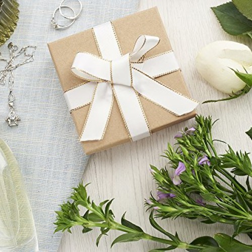 MESHA Jewelry Boxes 3.5x3.5x1 Inches Paper Gift Boxes Natural Card...