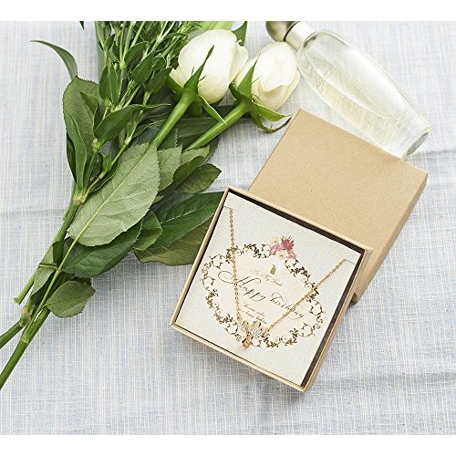 MESHA Jewelry Boxes 3.5x3.5x1 Inches Paper Gift Boxes Natural Card...