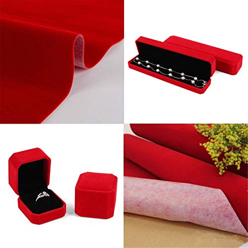 Mesheshe 10PCS Self Adhesive Velvet Fabric Flocking Liner, Felt Fa...