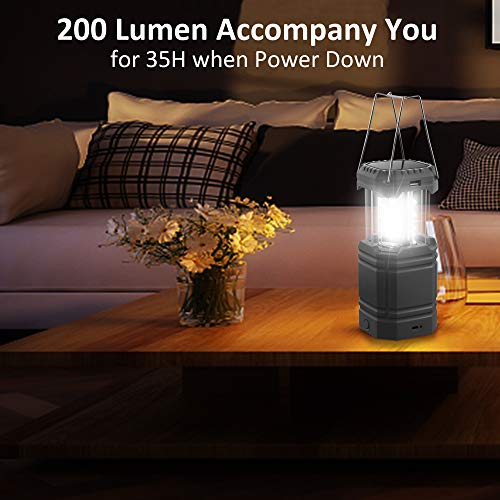 3000 Large Capacity Hand Crank Solar Camping Lantern, Portable Ult...