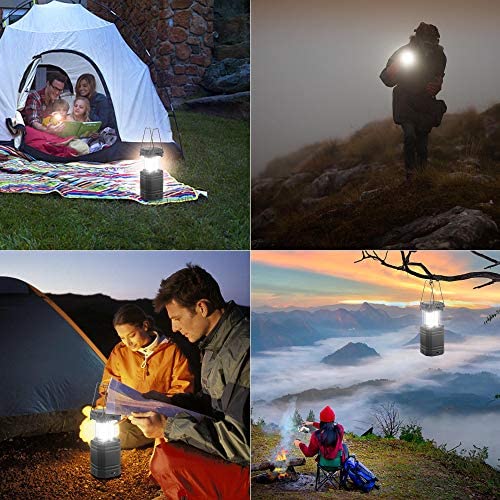 3000 Large Capacity Hand Crank Solar Camping Lantern, Portable Ult...