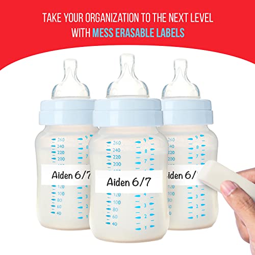 MESS Food Labels for Containers - Erasable Labels for Kitchens 96...