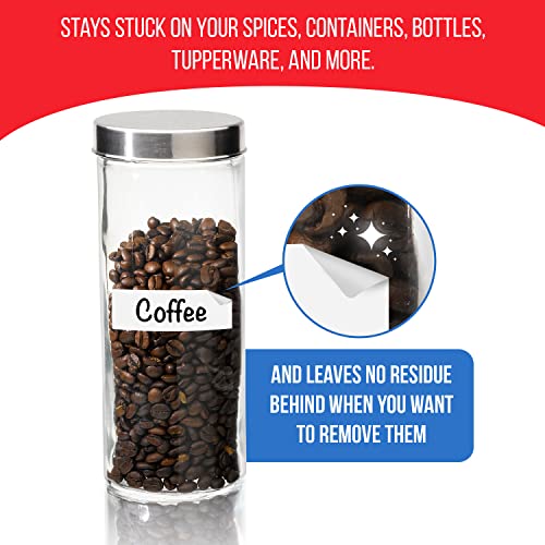 MESS Food Labels for Containers - Erasable Labels for Kitchens 96...